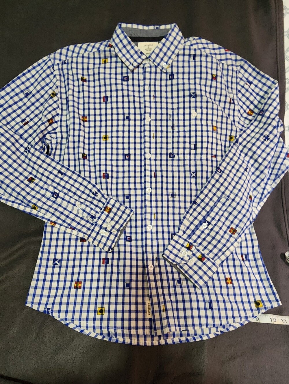 Artistry in Motion men's long-sleeve casual button-down shirt. Sz SMALL